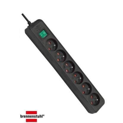 MULTIPRISE ECO-LINE NOIRE 6 PRISES
