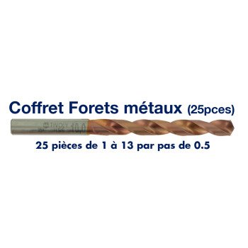 Coffret de 25 forets G FURIUS TOVOLY + Moto en cadeau