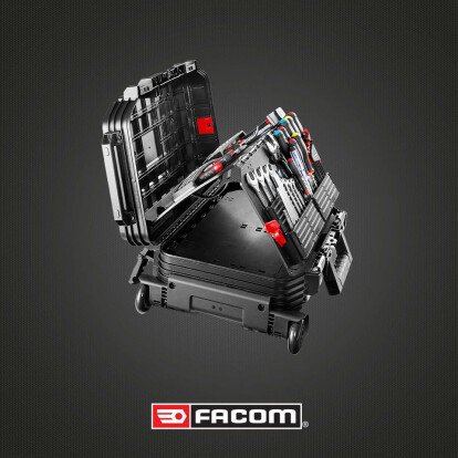 Valise de maintenance à Roulette Facom (39 outils FACOM)
