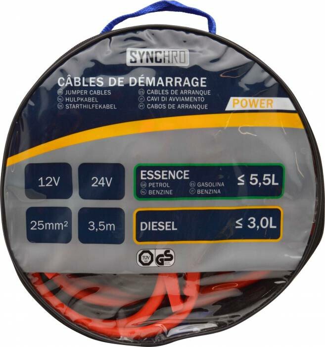 Câbles de démarrage pour batterie de voiture 25 mm² CARPOINT