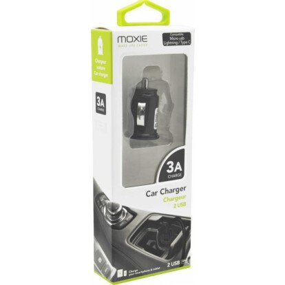 ADAPTATEUR ALLUME CIGARE 2 PORT USB 3A NOIR