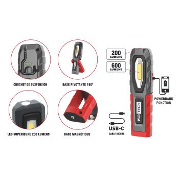 Baladeuse ISOTECH Grand modèle 600 lumens