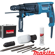 PERFORATEUR BURINEUR SDS-PLUS 800 W (Coffret Alu + Kit d'accessoires)