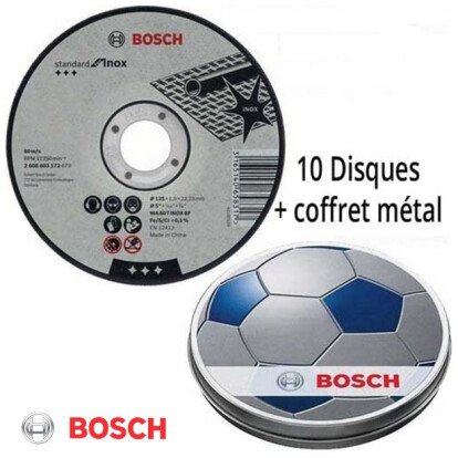 BOITE METAL 10 DISQUES INOX Ø 125 MM