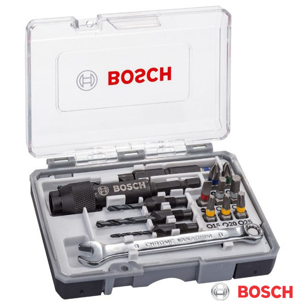 COFFRET 20 PIECES PERCAGE FRAISAGE VISSAGE -BOSCH