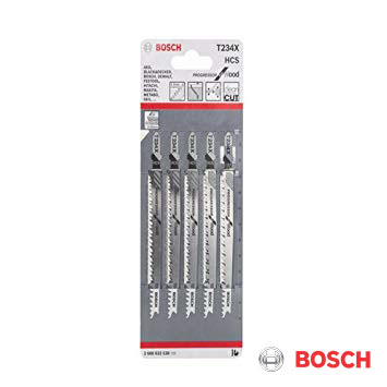 5 LAMES SCIE SAUTEUSE T234X - 117 mm Pas : 2-3 mm - BOSCH