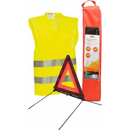 gilet de sécurité et triangle de présignalisation