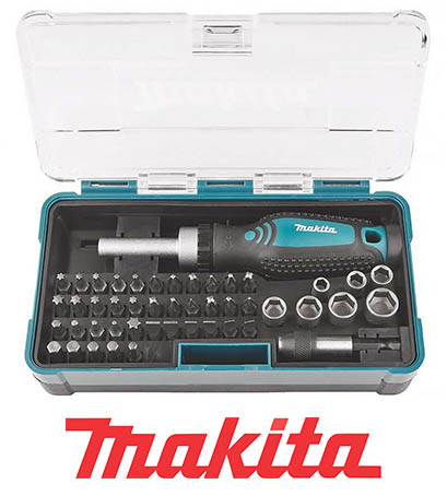 Coffret Fixation Tournevis à cliquet + 45 Accessoires B-36170 Makita 